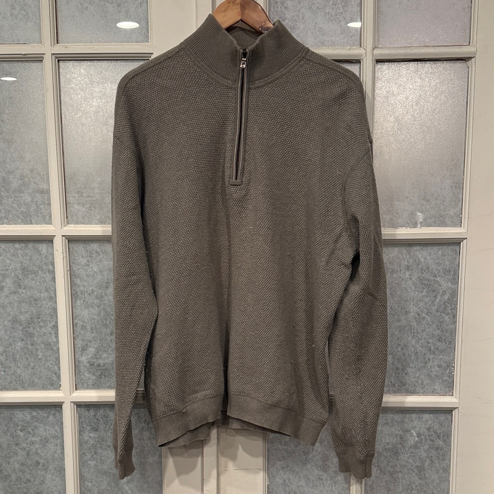Tommy Bahama Men's Green Half-Zip Sweater